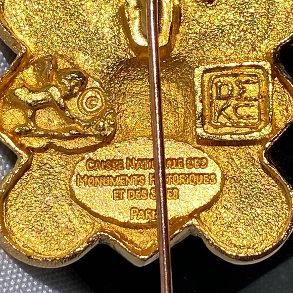 Rare French Historical Reproduction Gold Plated Stick Pin Signed - Picture 4 of 11